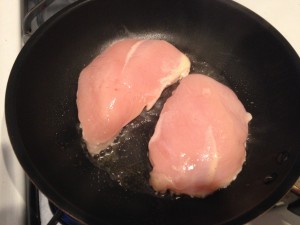 Chicken Breasts Frying