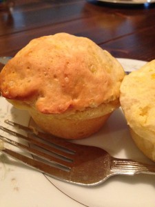 Chicken Pot Pie Muffin made from a biscuit