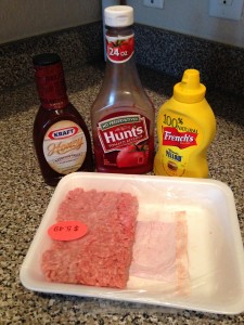 Ingredients for Sloppy Joes