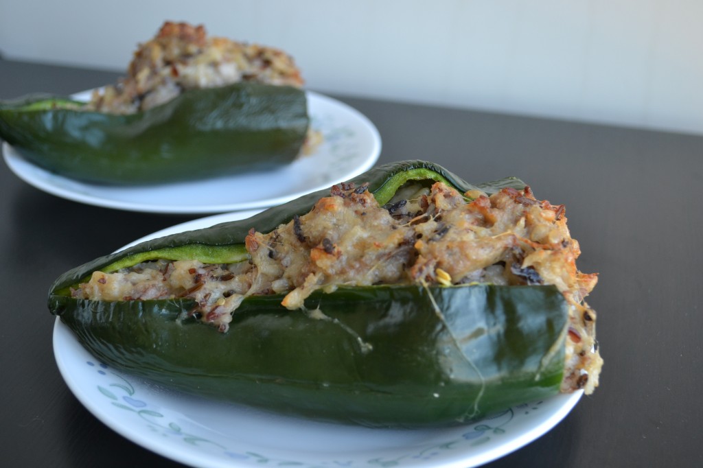 Sausage and Asiago Stuffed Peppers