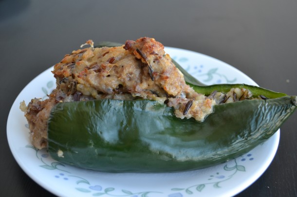 Sausage and Asiago Stuffed Peppers
