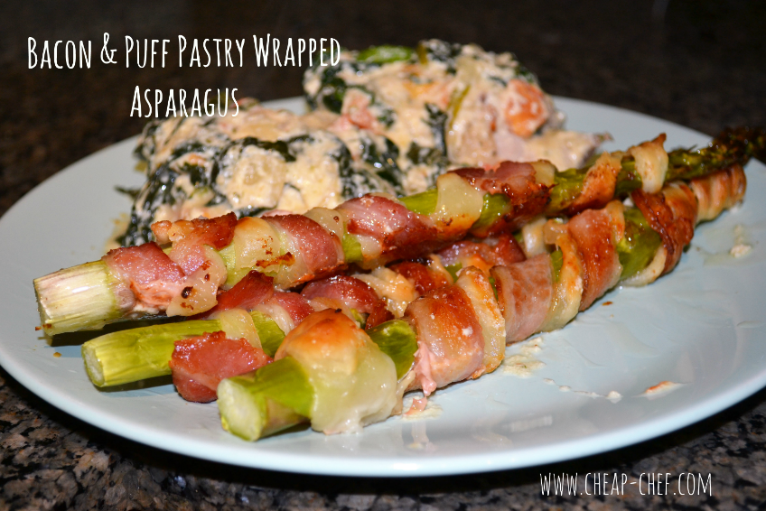 The Cheap Chef Bacon & Puff Pastry Wrapped Asparagus