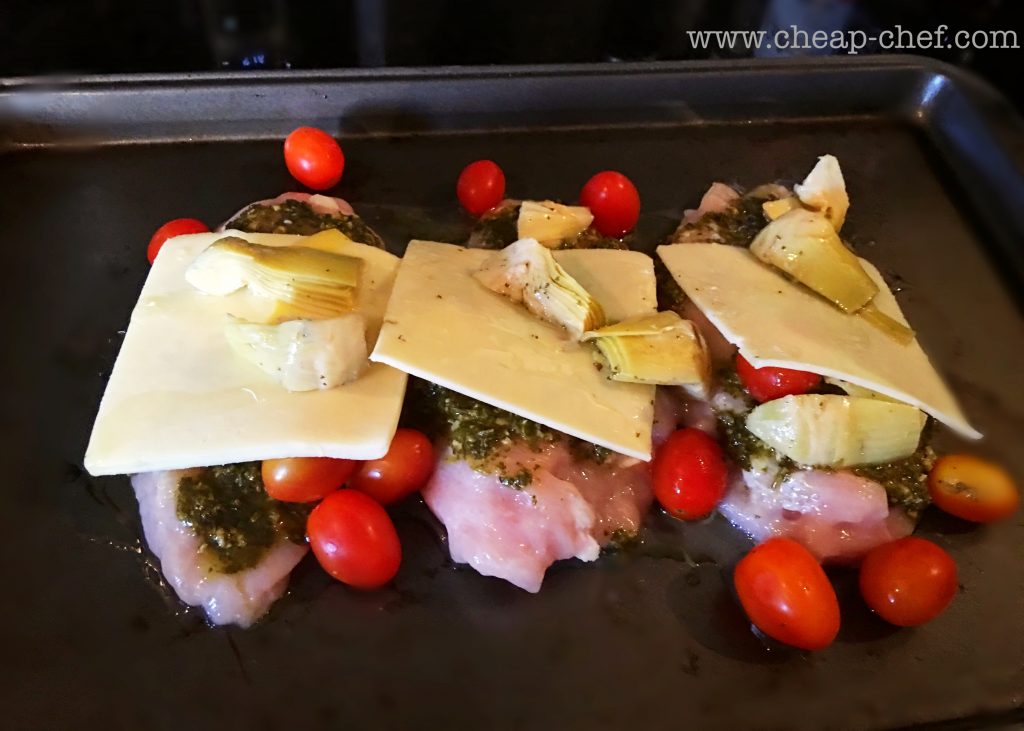 Chicken with Pesto and Artichokes